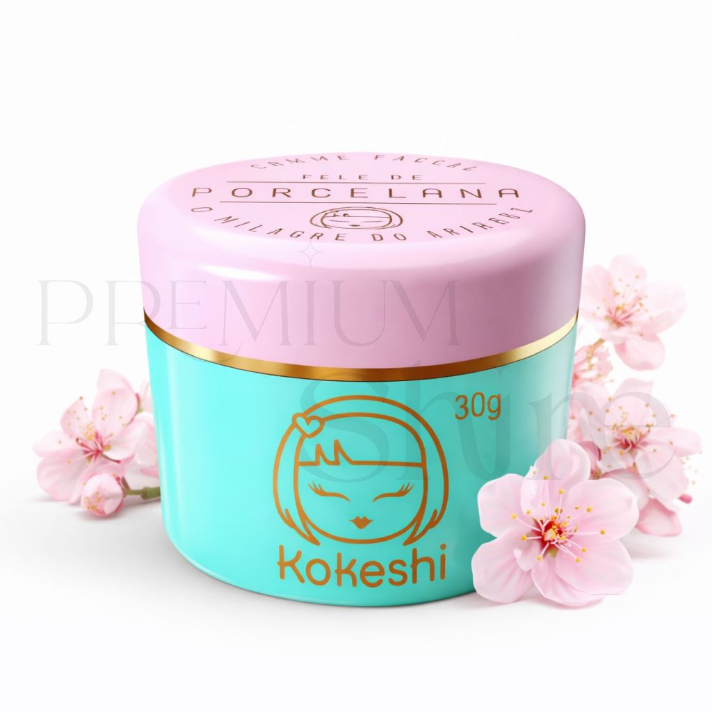 Hidratante Creme Facial Pele De Porcelana Kokeshi 30g Milagre do Arroz