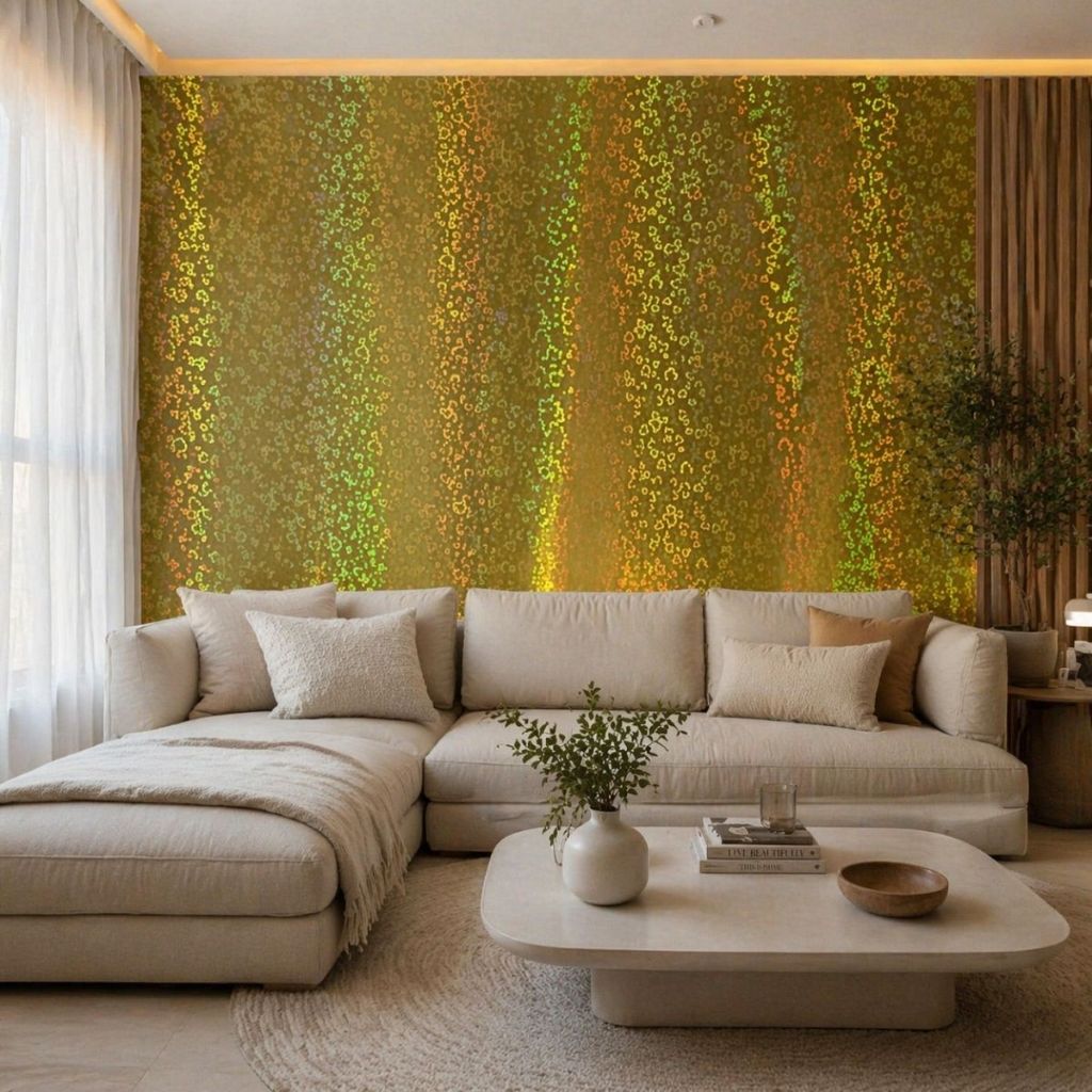 Papel de Parede Rolo Adesivo Holográfico Vinil Adesivo Brilho Decoração Festa Casa Rosa 45cm x 10M · foto 2