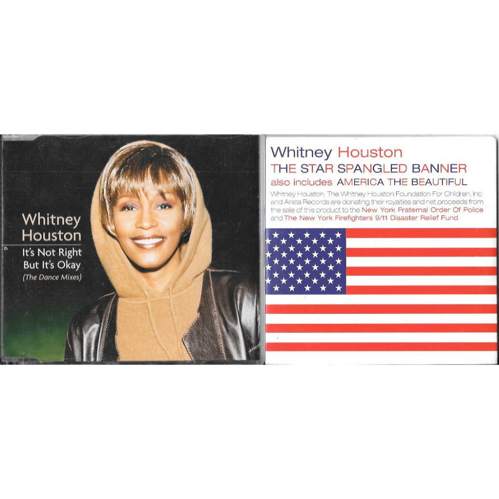 2 CD: Whitney Houston — It's Not Right, But It's Okay (The Dance Mixes) + The Star Spangled Banner