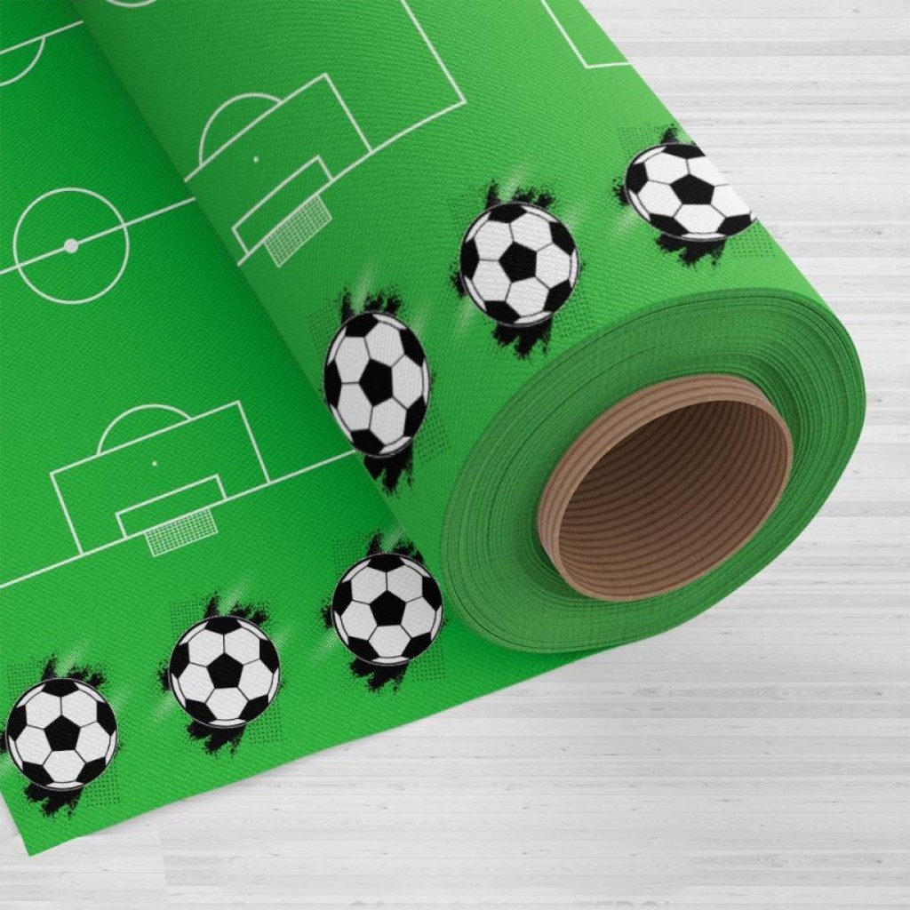 TNT Estampado Bola Campo de futebol para decoracao de festa 0.63 ou 1,26 ou 1,89 ou 2,52