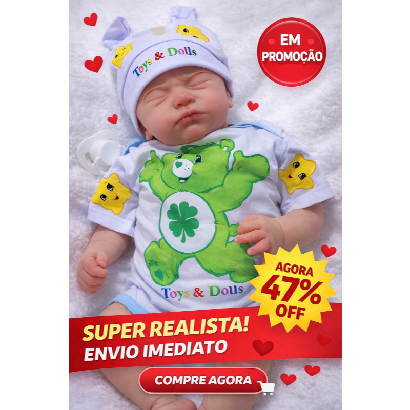 Boneca Reborn Realista 46cm 1,4kg Corpo Tecido Silicone Bebê Reborn Realista Pronta Entrega