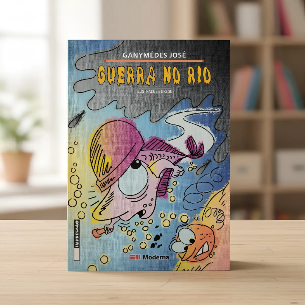 Livro Guerra No Rio Ganymédes José Moderna Literatura Infantil Meio Ambiente Paradidático Escolar Capa Mole 1ª Edição