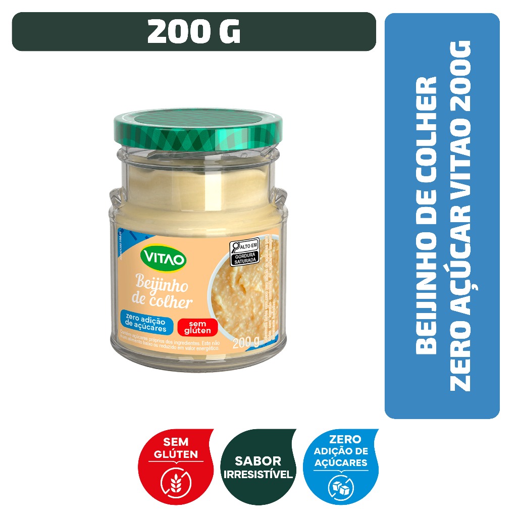 Beijinho De Colher Zero Açúcar Vitao 200 g