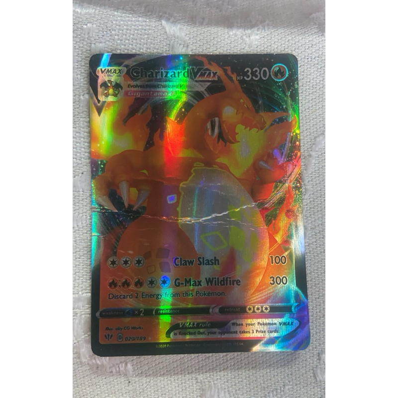 Carta Pokémon Charizard VMAX 020/189 - Espada e Escudo - Original (Com Detalhe)