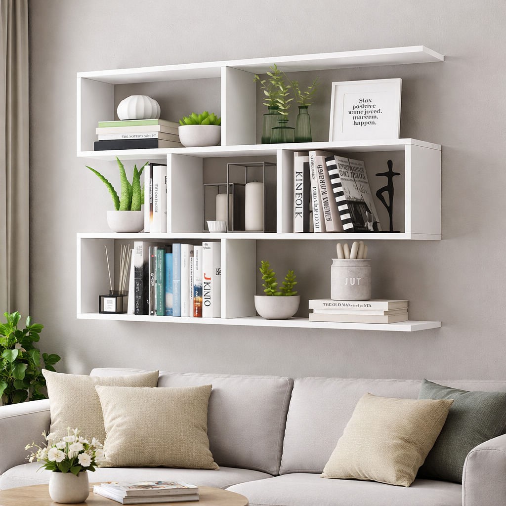 ARMARIO PRATELEIRA NICHO 90X90X17CM BRANCO ESTANTE CUBO MULTIFUNCIONAL PARA LIVROS, DECORAÇÃO E ORGANIZAÇÃO