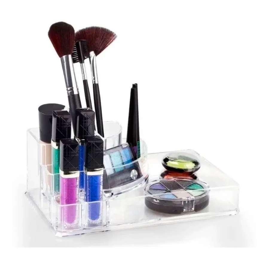 Organizador de Maquiagem e Batons em Acrílico - P/Batom,Pincel,Rimel,Delineador,Gloss,Lapis