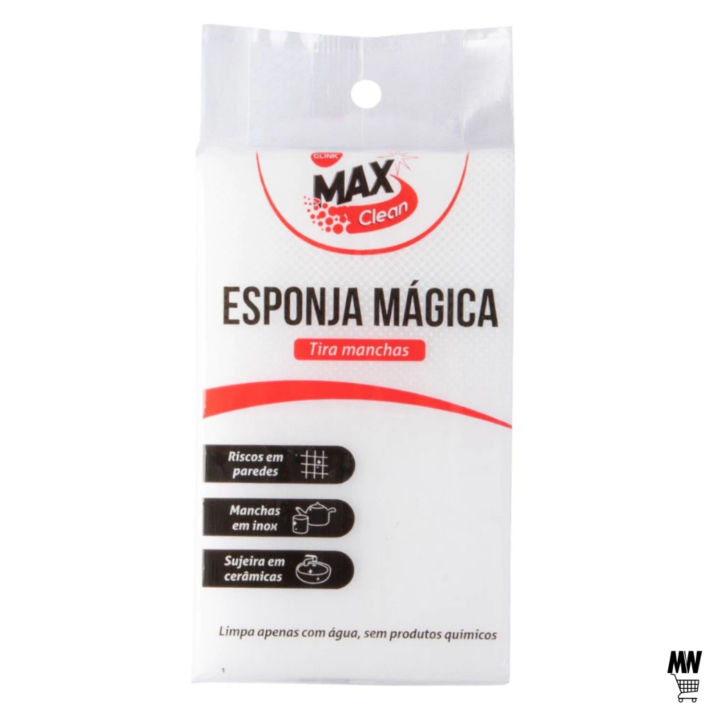 Esponja Bucha Mágica Kit 100x de Melamina Tira Manchas Riscos Mágica Branca Multiuso Envio Imediato