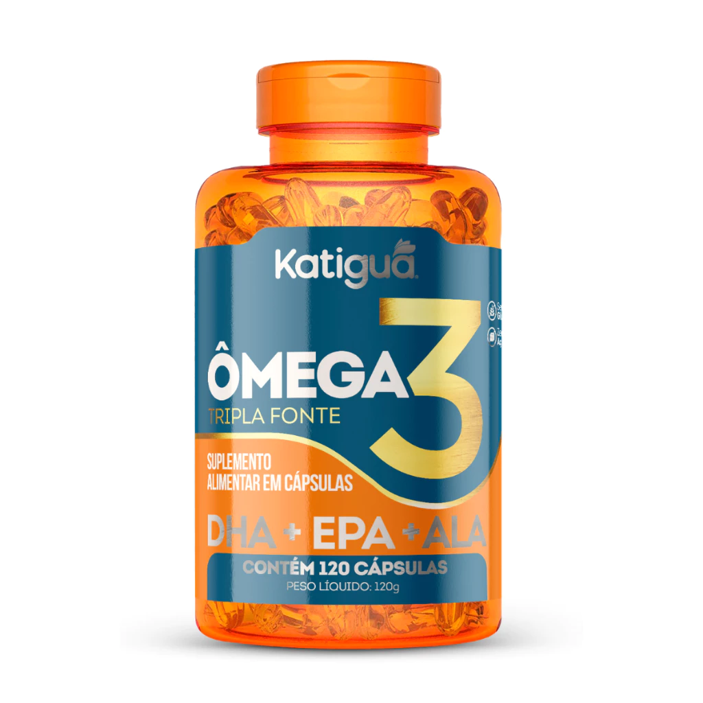 ÔMEGA 3 Tripla Fonte 1000mg Katiguá 120cápsulas ou 60cápsulas Óleo de Peixe 100% Puro Premium — imagem 1