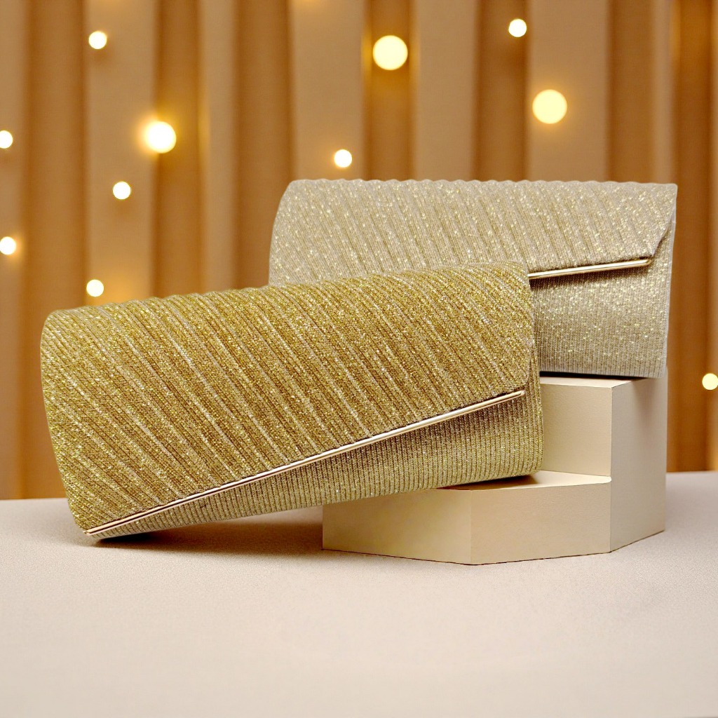 Clutch Feminina Festa Luxo Glitter Brilho Bolsa Pequena Elegante Ombro 688-25