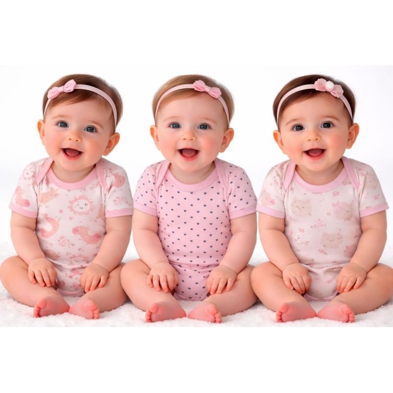 Kit Body Manga Curta Estampado Menina e Menino 3 body em Oferta na Shopee