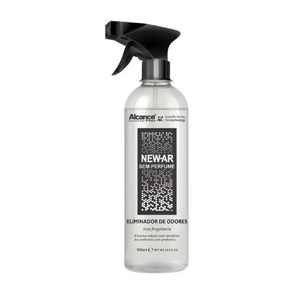 Eliminador De Odores Carro Casa New Ar Alcance Profissional 500ml Sem Perfume