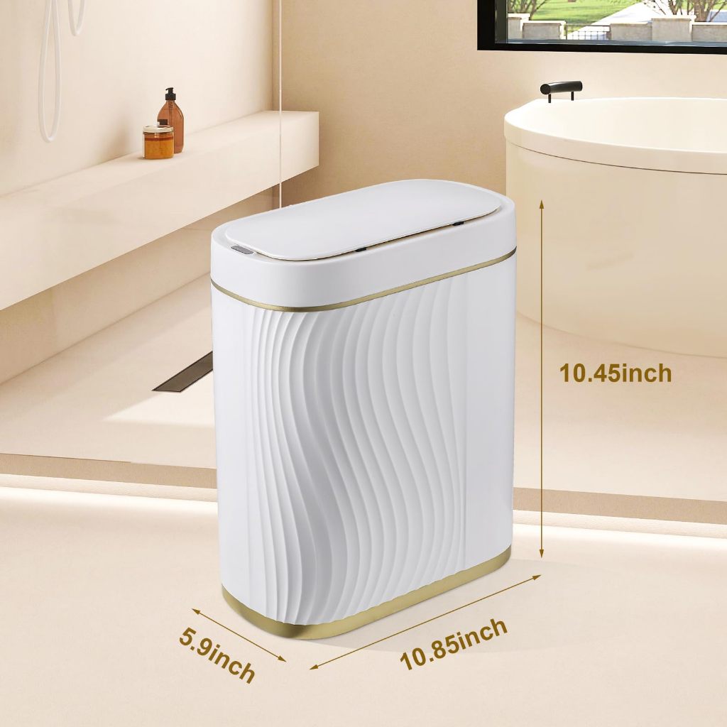 Lixeira com Sofisticada Sensor Automático Inteligente Toque Cesto Lixo Casa Quarto Banheir...