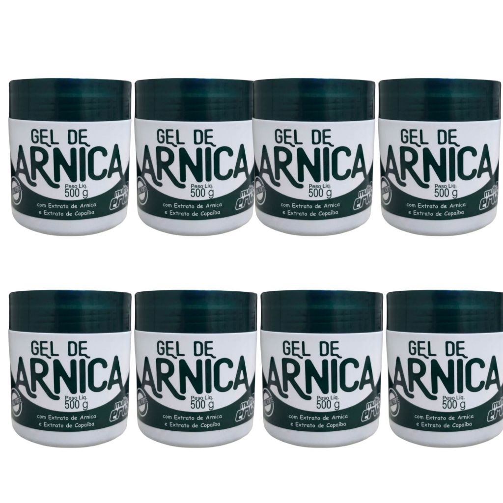 GEL DE ARNICA OLEO DE COPAIBA MULTI ERVAS 500gr DEMAZON  KIT 8 UND