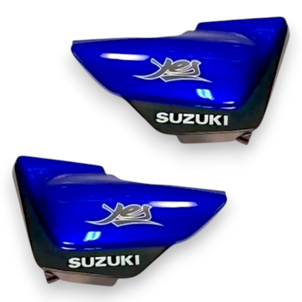 Tampa Lateral Yes 125 Suzuki Azul 2007 a 2009 Carenagem Com Adesivo Aba