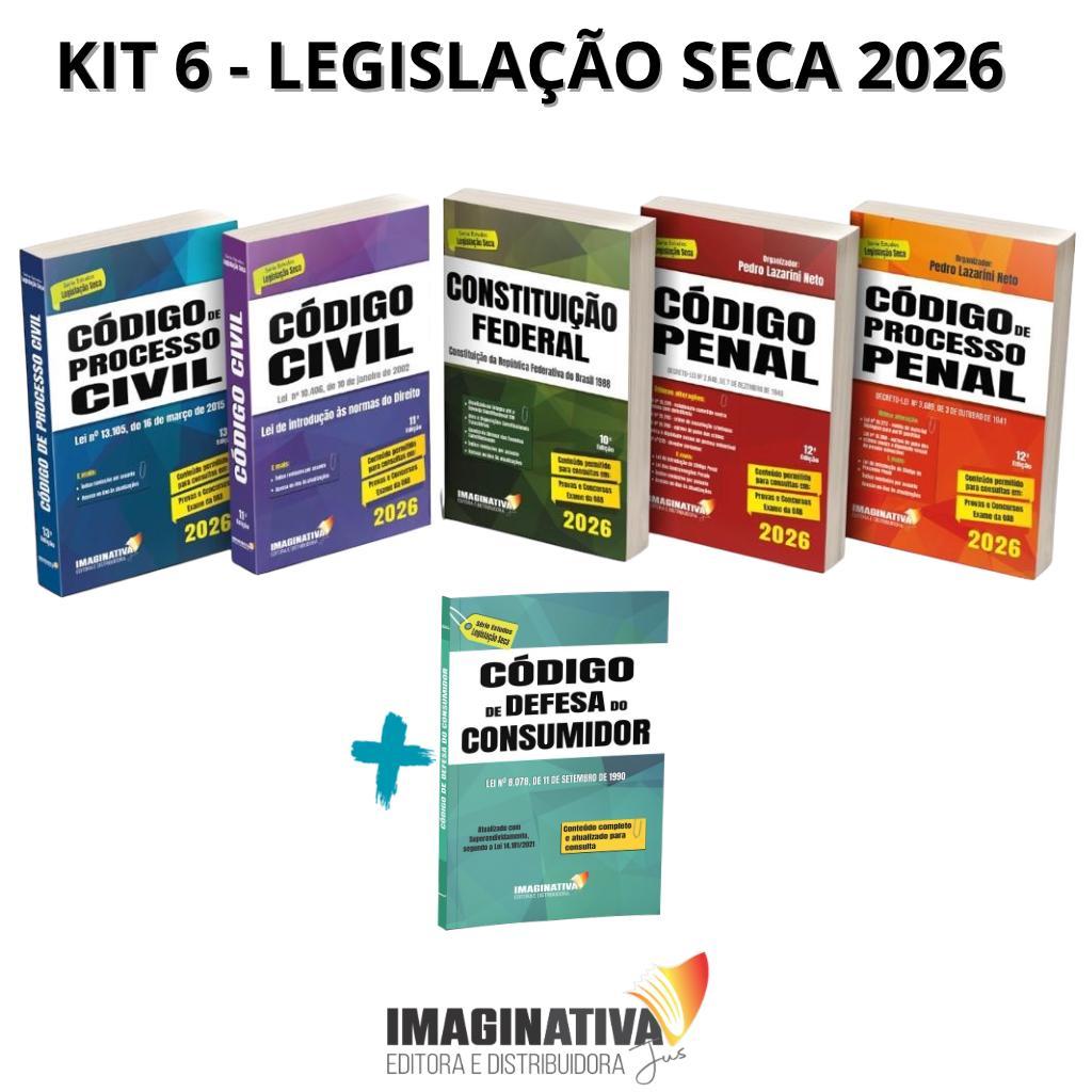 Constituição Federal + Civil + Processo Civil + Penal + Processo Penal + Código do Consumidor