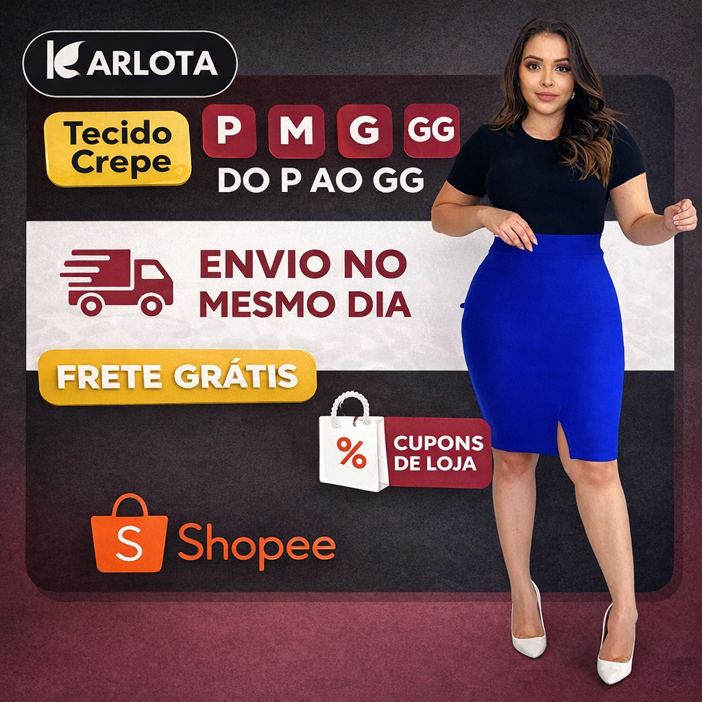 Saia Social Feminina Saia Lápis Moda Evangélica Midi Executiva Média Feminina Para Trabalhar Igreja
