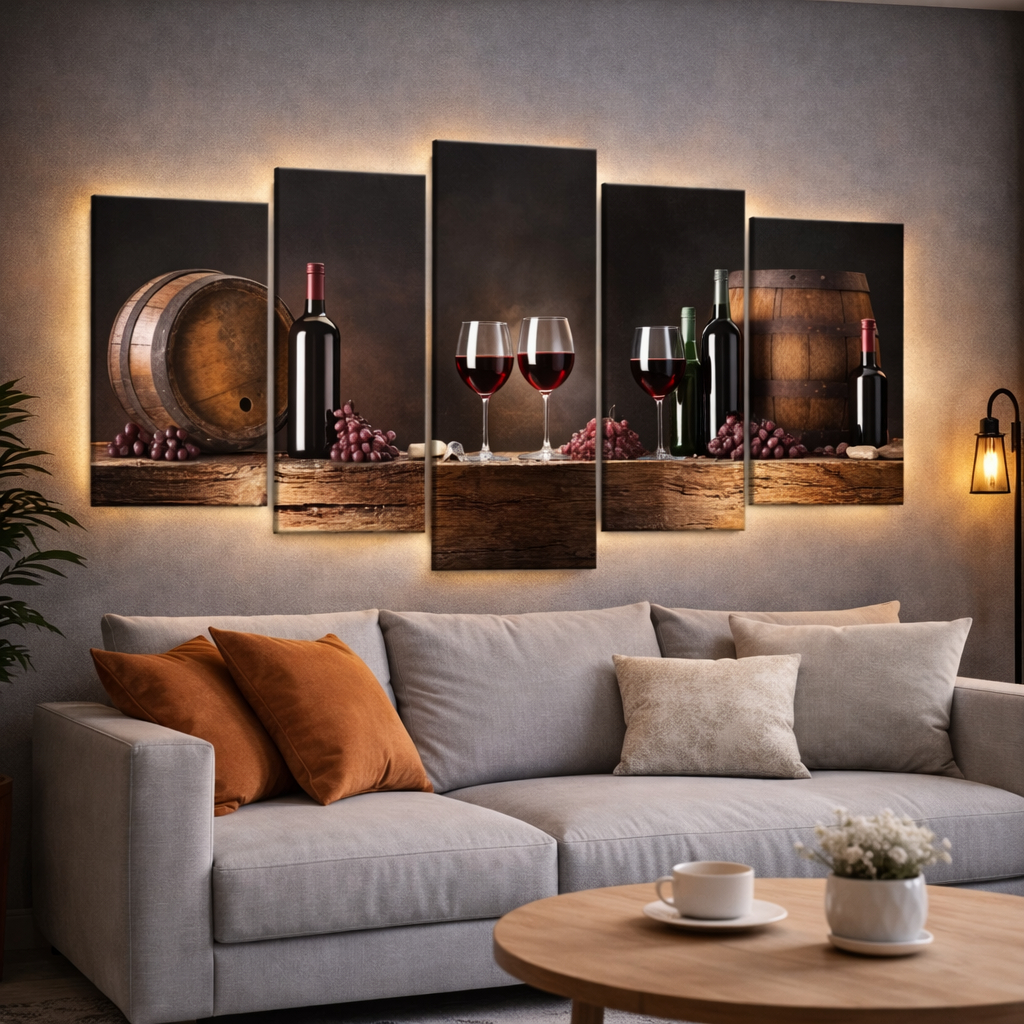 Quadro De Parede Decorativo Sala Jantar Bar Adega Vinho Tinto