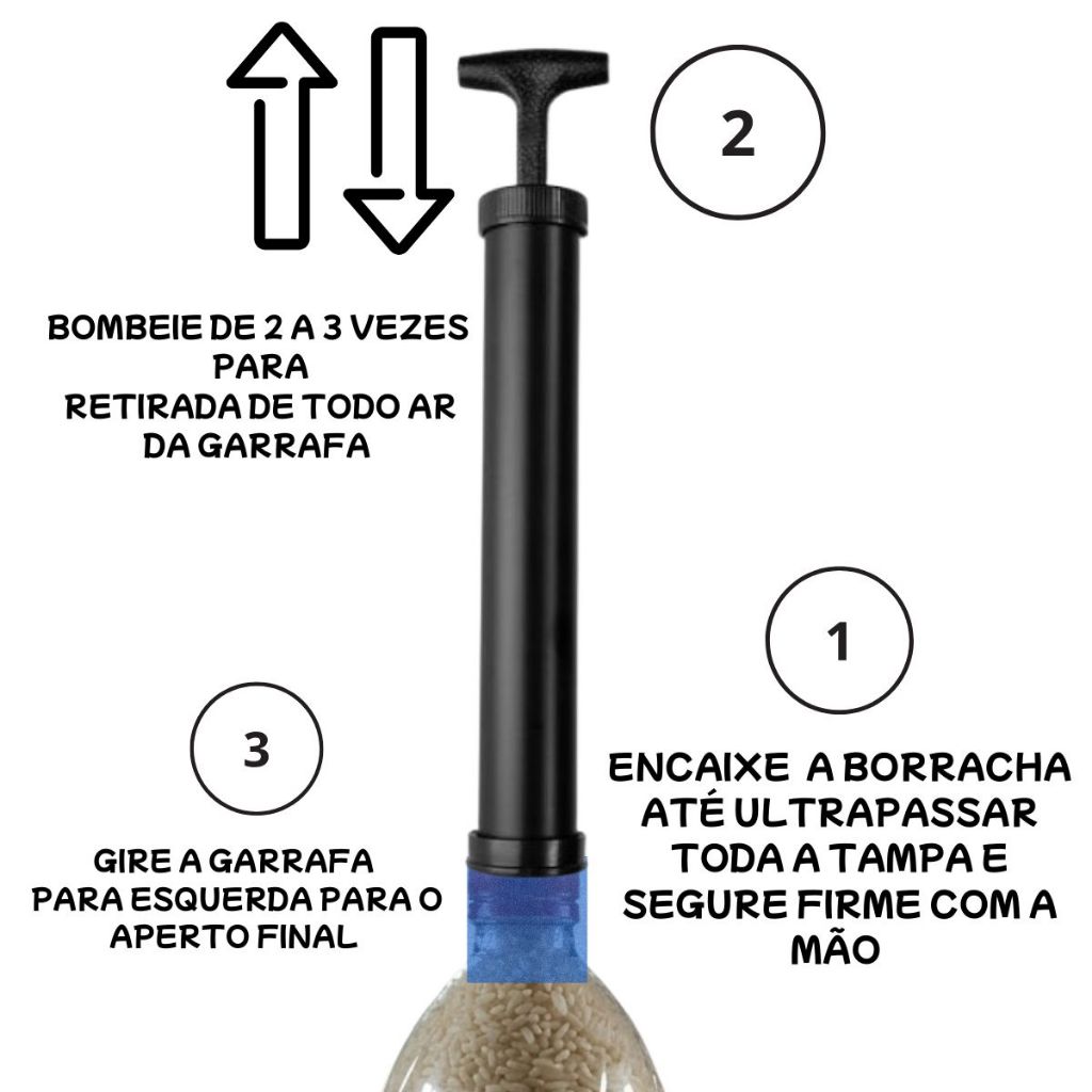 Bomba de Vácuo Manual para Garrafa PET Seladora de Alimentos e Grãos