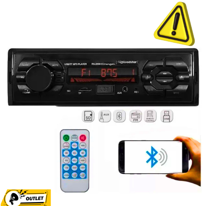 Rádio Automotivo Fp Import MP3 USB Bluetooth OUTLET