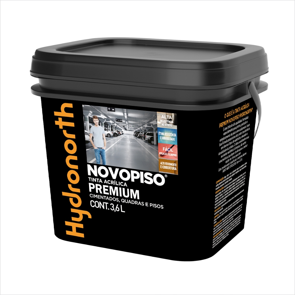 Tinta Acrilica Hydornorth Premium Novo Piso Balde 3,6l - Cores
