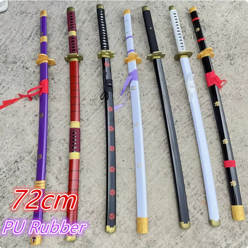 Espada Katana Roronoa Zoro de Anime One Piece 1:1, Espada Wado Ichimonji de PU, Adereço de Samurai para Role Playing, Br