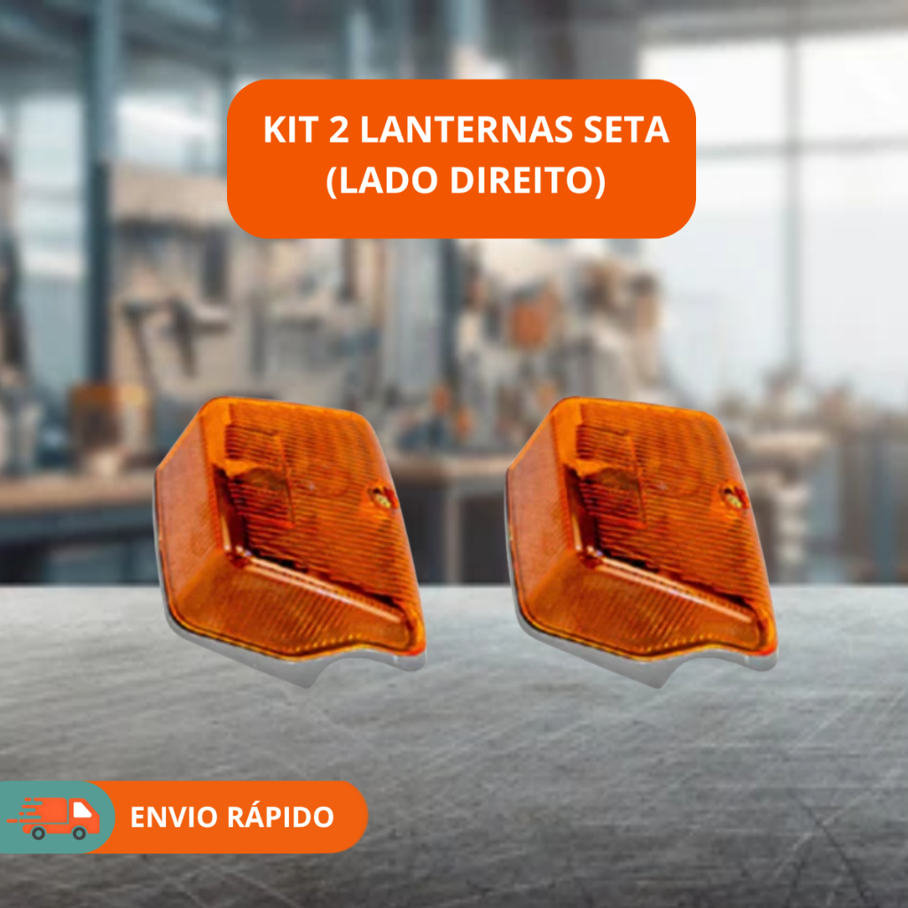 Kit 2 Lanterna Seta Estribo Atego Direito Sem Lâmpada 1315 1418