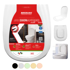 Assento Sanitário Pra Vaso Almofadado Retangular Paris Ideal Standart 1.6gpf 6.0lpf
