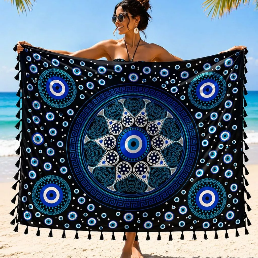 Canga Praia Feminina Saída de Praia Grande  Pareô Multiformas  Moda Praia