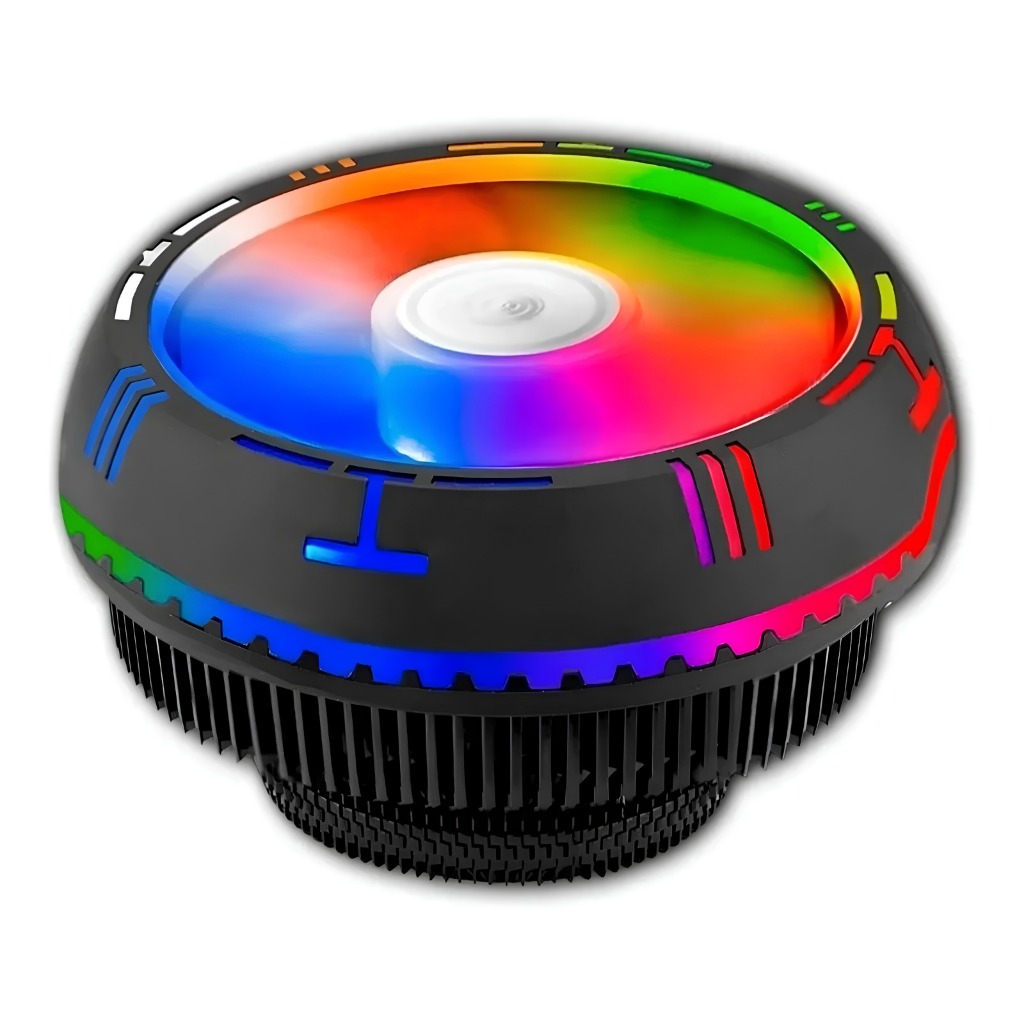 Cooler Processador Rgb Universal  Led Pc Intel/Amd 775 1150 1155 1156 FM2+ AM3+ DX-7001