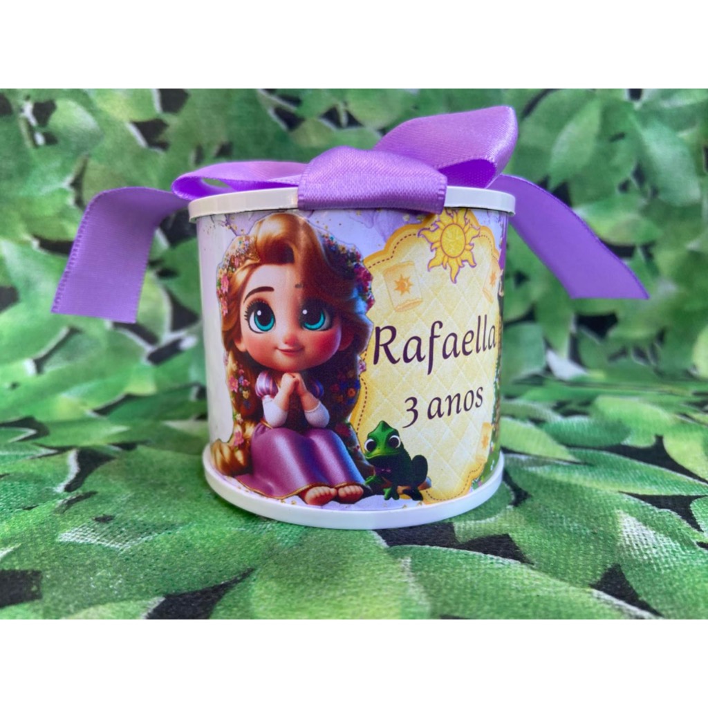 Kit Tubolata Personalizada (5x6) Rapunzel Enrolados Lembrancinha de Maternidade /Aniversário