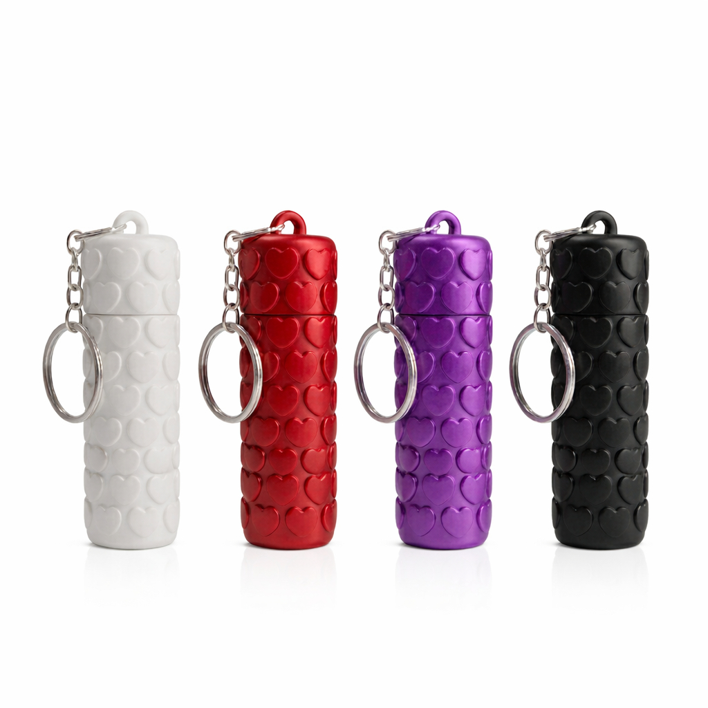 Chaveiro Porta Batom Estiloso Coração Porta Lip Balm Bolsa