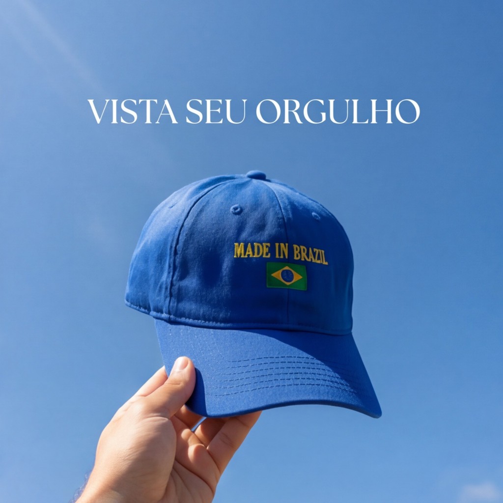 Bone Selecao Brasileira Made In Brazil Aba Curva Ajustavel Futebol Unissex
