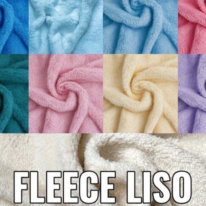 TECIDO FLEECE LISO, MANTA FLECE (1M X 1,60M)