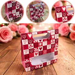 10 SACO COM ALÇA E VISOR CORAÇÕES 13X5,5X13 5475 ( DIA DOS NAMORADOS IDEIA 2026 ) OUTLET