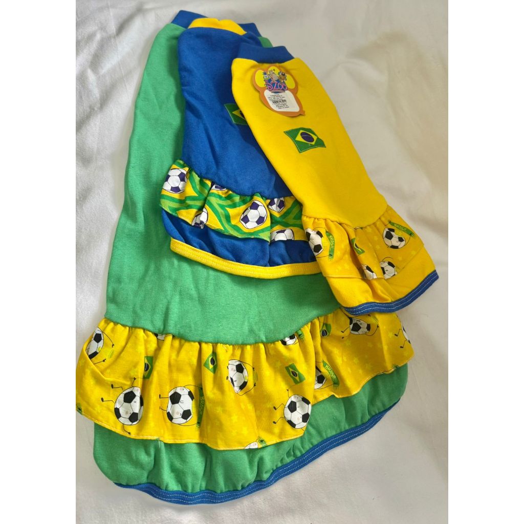 Vestido seleção Brasileira para cães e gatos