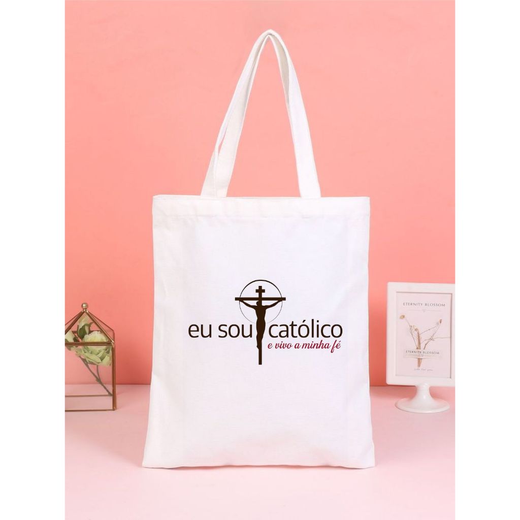 ECOBAG, sacola, Profissão, Professora,eu sou catolica e vivo a minha fé, CATOLICA ,BOLSA PRATICA E FACIL,DIA A DIA