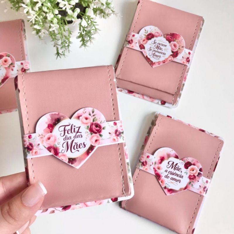 Card de Papel para Carteira | Suporte Decorativo Dia da Mulher | Card para Lembrancinha Feminina