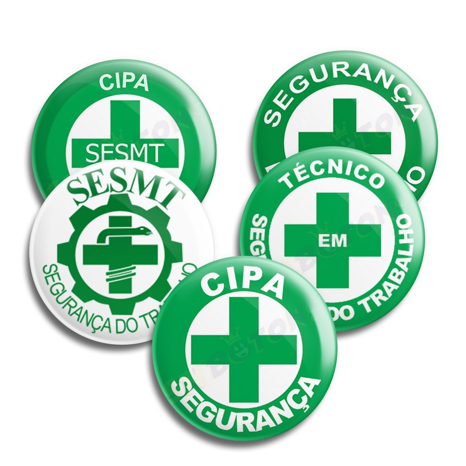 Até 15  Botons Botton Cipa / Cipeiro - ( Bottons Segurança do Trabalho SESMET ) 1/5/10/15
