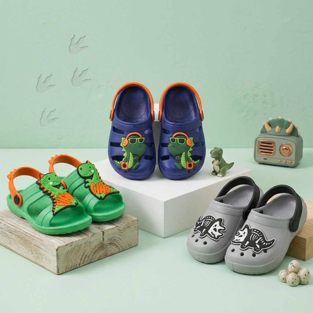 Kit 3 Sandália Infantil Masculina Leve e Confortável Papete Escolar Menino