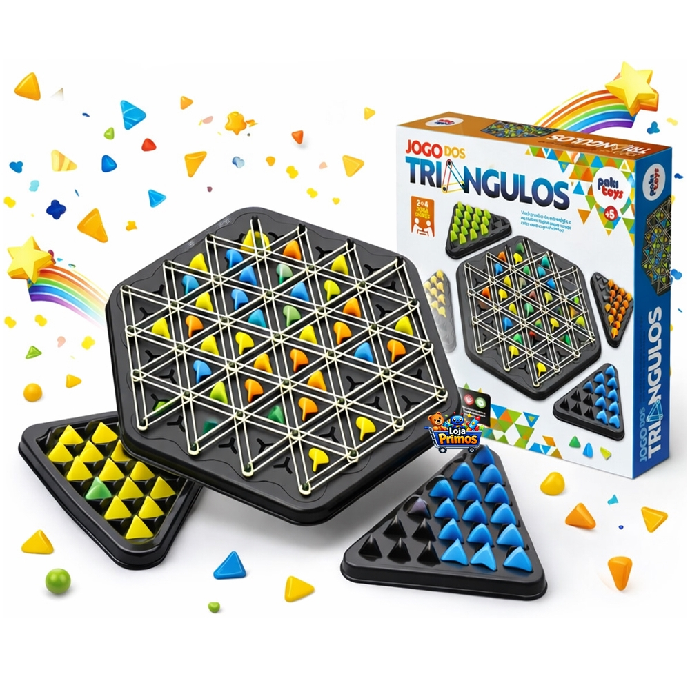 Jogo Dos Triângulos Tabuleiro Geométrico Multijogador