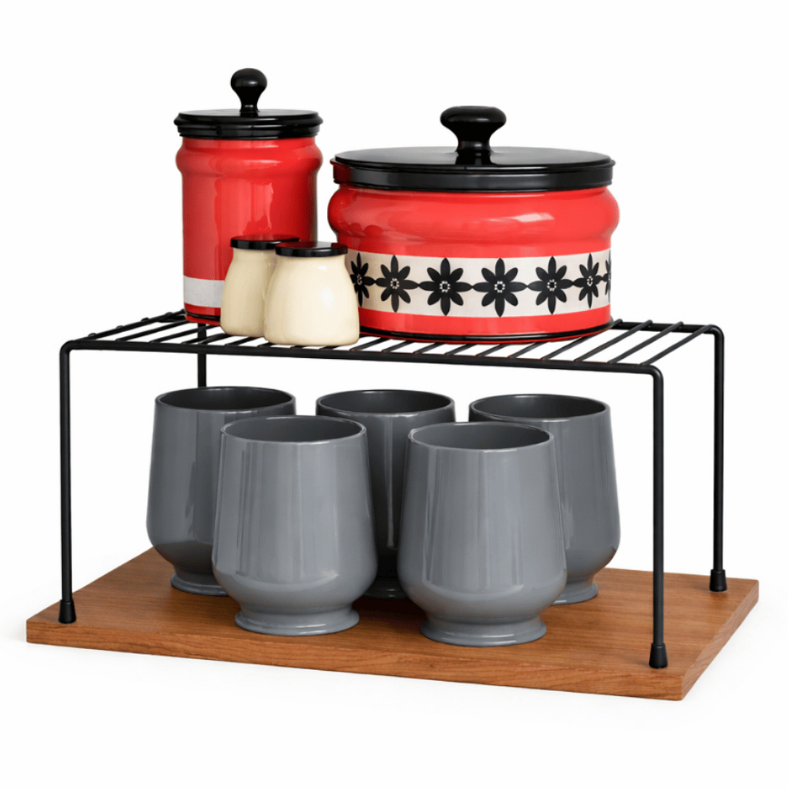 Organizador Armário De Cozinha Tamanho 32cm Porta Copo e Prato