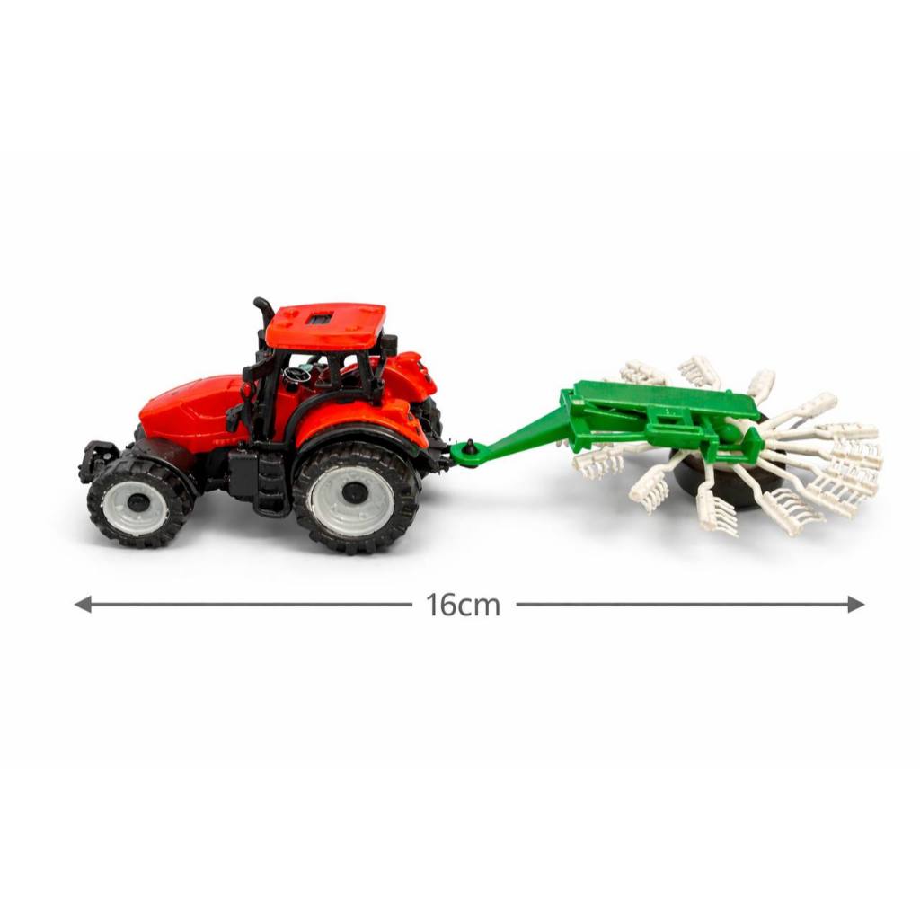 Mini Trator Infantil De Brinquedo Com Implemento Agrícola Pequeno Plástico