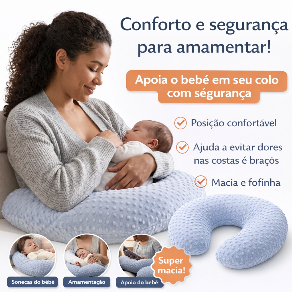 Almofada Para Amamentação Travesseiro CONFORTO + Envio Rápido.