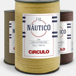Fio Náutico 5mm Circulo 500G Para Crochê Tricô Macramê Pronta Entrega Escolha Sua Cor