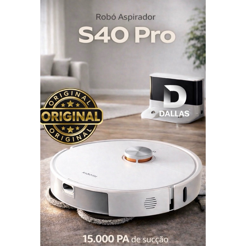 Imagem Robô aspirador S40 Pro  Potencia 15.000Pa  Aspira e passa pano  Bivolt original 2026