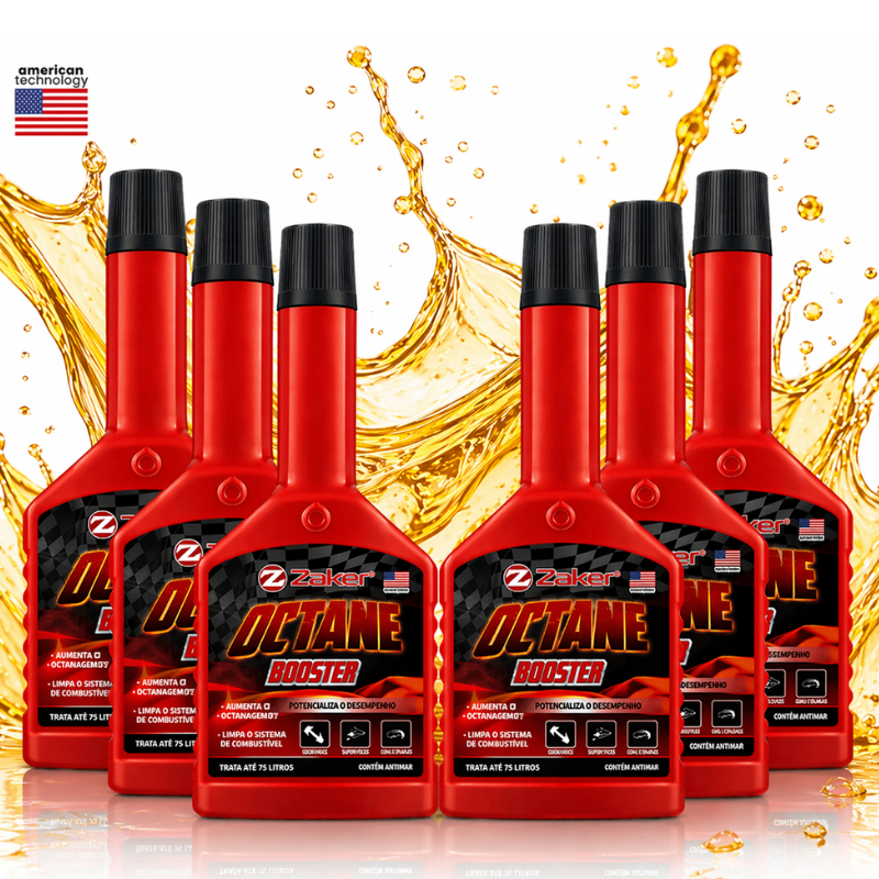 Zaker 6 Aditivo Potencializador Gasolin. Flex Octane Booster 200ml Gol Polo Voyage Golf Jetta Tcross
