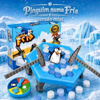 Jogo Quebra Gelo Pinguim Versão Mini Brinquedo Infantil Interativo Jogo de Mesa Educativo