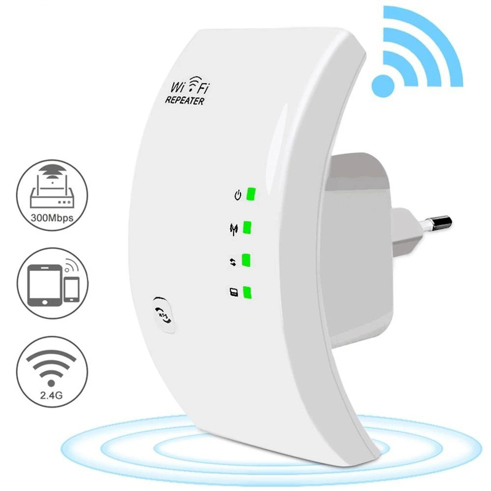 Repetidor WiFi- Expansor de Sinal Ultra Rápido com Botão e Cobertura Estável