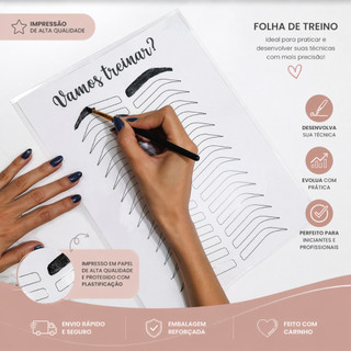 Folha de treino para design de sobrancelhas