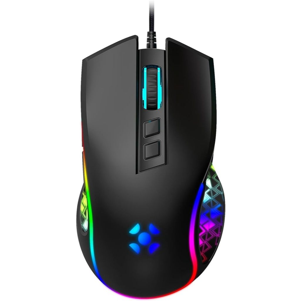 Mouse Gamer Fortrek Vickers New Ed 8000dpi Rgb Fps Software Preto